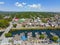 Magog city aerial view, Quebec QC, Canada