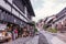 MAGOME, JAPAN - SEPTEMBER 18, 2017: The old town or old buildi