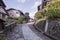 MAGOME, JAPAN - SEPTEMBER 18, 2017:A road and the old town or