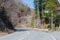 Magome Pass 801m on Nakasendo in Nagiso, Nagano, Japan. Nakasendo is famous ancient road