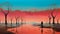 Magritte\\\'s Ultra Hd Realistic Painting Of Surreal Climate Change Background