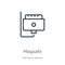 Magsafe icon. Thin linear magsafe outline icon isolated on white background from electronic devices collection. Line vector sign,