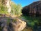 Maguk falls waterhole at Barramundi Gorge in Kakadu National Park in the Northern Territory of Australia