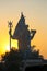 Maha Shivratri special Lord Shiva statue at sunrise