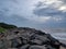 Mahabalipuram  beach, rock view sea