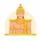 Mahabharata god figure character in hindu religion illustration vector