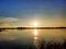 Mahanadi river view at evening sun set