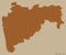 Maharashtra, state of India, on solid. Pattern