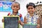 Maharastra, India - July 2019: unidentified rural school students in the classroom of their school, scene of a rural or small