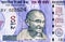 Mahatma Gandhi (1869-1948). Portrait from indian rupee banknote