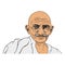 Mahatma Gandhi Portrait Illustration, Non-Violence Day, Vector Design