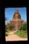 Mahazedi pagoda view from Nathlaung Kyaung temple. Bagan. Myanmar