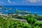 Mahe Island Seychelles - November 20th 2019: view on wind farm near capital city Victoria.