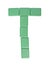 Mahjong tiles letter T