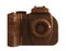 Mahogany wood DSLR camera