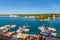 Mahon, capital city of Menorca island, view of natural and unique bay
