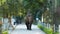 Mahout/Mahawat riding female elephant at Indore Zoo, India