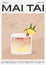 Mai Tai Cocktail garnished with pineapple slice and cherry. Classic alcoholic beverage recipe. Summer aperitif poster