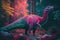 Maiasaura Colorful Dangerous Dinosaur in Lush Prehistoric Nature by Generative AI
