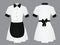 Maid uniform. front and back view