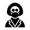 Maid Wearing mask Vector Icon which can easily modify or edit