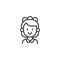 Maid woman outline icon