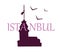 Maiden\\\'s Tower silhouette istanbul turkey vector illustration
