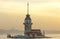Maiden\'s Tower at sunset in Istanbul