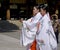 Maidens on Japanese shinto wedding ceremony