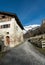 Maienfeld, GR / Switzerland - 25. December 2018: View of the historic home of Heid from the fictional story in the Swiss village o