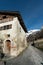 Maienfeld, GR / Switzerland - 25. December 2018: View of the historic home of Heid from the fictional story in the Swiss village o