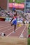 MAIKEL Y. VIDAL from Cuba win silver in the long jump final at the IAAF World U20 Championships in