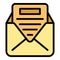 Mail advantage icon vector flat