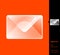 Mail alpha icon - vector illustrations for branding, web design, presentation, logo, banners. Transparent gradient icon on random