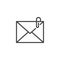 Mail attachment line icon