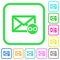 Mail attachment vivid colored flat icons