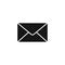 Mail black isolated icon. Vector illustration for web