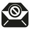 Mail blacklist icon simple vector. User website