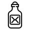 Mail bottle message icon outline vector. Marine floating