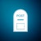 Mail box icon. Post box icon isolated on blue background. Flat design. Vector