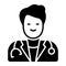 Mail doctor avatar vector icon, physician vector design