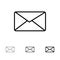 Mail, Email, User, Interface Bold and thin black line icon set