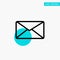 Mail, Email, User, Interface turquoise highlight circle point Vector icon