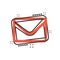 Mail envelope icon in comic style. Receive email letter spam vector cartoon illustration pictogram. Mail communication business