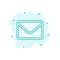 Mail envelope icon in comic style. Receive email letter spam vector cartoon illustration pictogram. Mail communication business