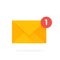 Mail envelope icon. Email send concept illustration