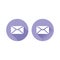 Mail envelope, letter circle long shadow vector icon.