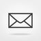 Mail envelope letter flat icon vector isolated -