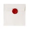 Mail envelope or letter sealed with wax seal stamp