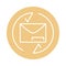 Mail envelope letter service cargo shipping delivery block style icon